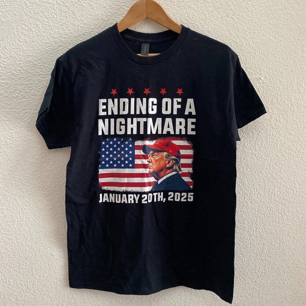 Ending Of A Nightmare Trump Inauguration 2025 45 47 MAGA DJT T-Shirt Medium